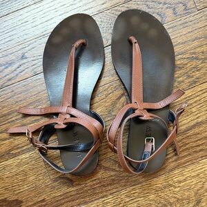 JCrew Tabbie t strap sandals